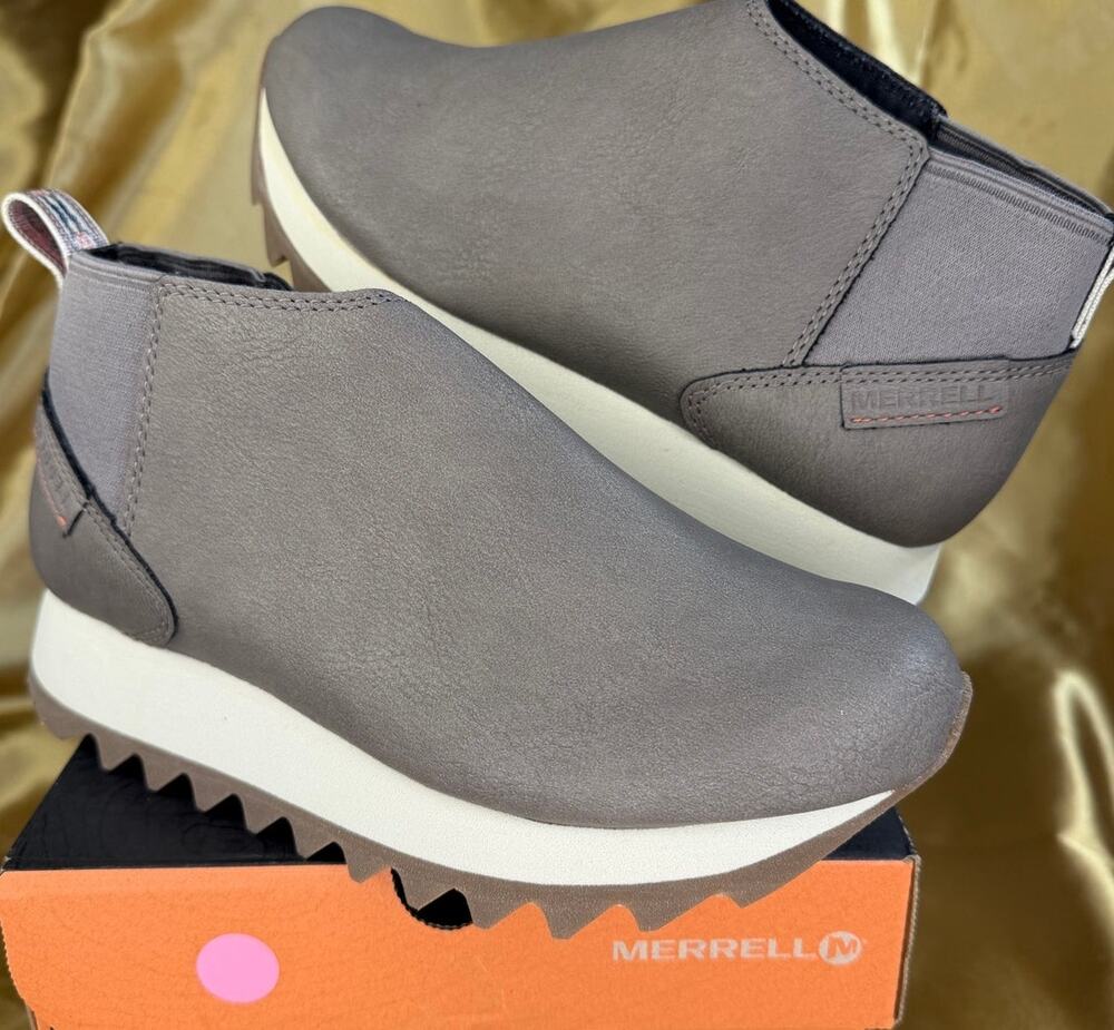 Merrell Alpine Chelsea Womens 5.5 J003778 Gray Slip On Vegan Leather NIB
